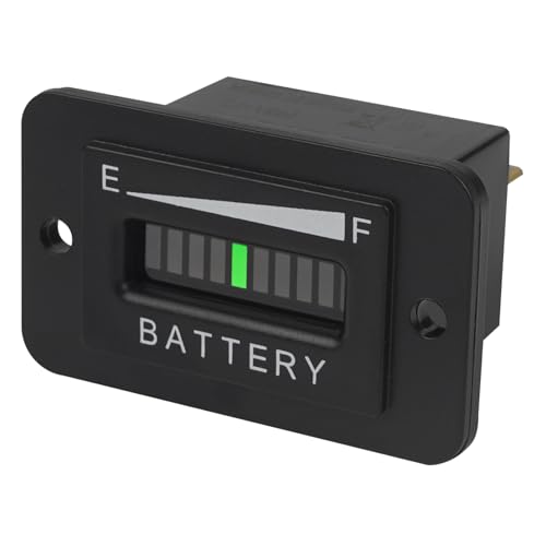 NInE-ROnG Batterieanzeige Große LED-Anzeige Blei-Säure-Voltmeter Passend für Gleichstrom betriebene Geräte wie Gabelstapler Golfwagen Bodenpflegegeräte (ET-48V) von NInE-ROnG