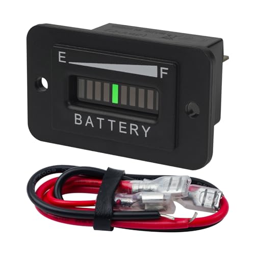 NInE-ROnG Batterieanzeige Große LED-Anzeige Blei-Säure-Voltmeter Passend für Gleichstrom betriebene Geräte wie Gabelstapler Golfwagen Bodenpflegegeräte (LA-36V) von NInE-ROnG