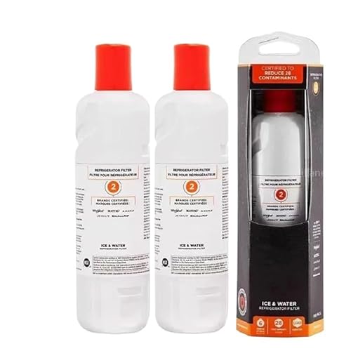 Kompatibel Mit Everydrop, EDR2RXD1 Kühlschrankwasser-kompatibler Eis- Und Wasserfilter 2 Elemente W10413645A WRF989SDAB(2PCS) von NJIRGOXS