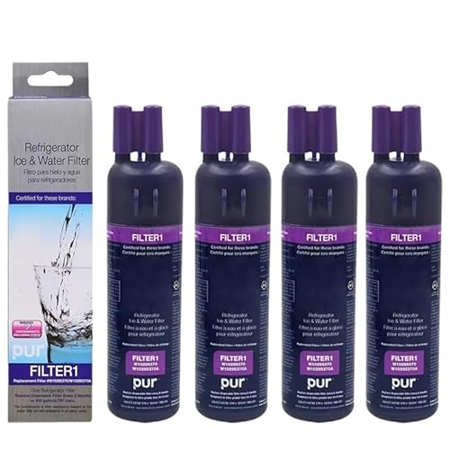 Kühlschrank-Kaltwasserfilter, Kompatibel Mit Whirlpool, W10295370A, FILTER 1 W10295INO 0A(4 PCS) von NJIRGOXS