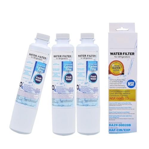 Kühlschrank-Wasserfilter, Ersatz For Aktivkohle-Wasserfilter, Kompatibel Mit Samsung, Süßwasser, Da29–00020b, 3 Stück Kühlschrank-Wasserfilter, Ersatz For Aktivkohle-Wasserfilter, Kompatibel Mit Samsung, Süßwasser, Da29–00020b, 3 Stück von NJIRGOXS