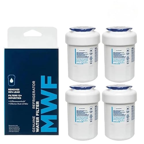 Kühlschrank-Wasserfilter-Ersatz, Kompatibel Mit GE, GWF06 GWFA HWF HWFA FMG-1 FMG DSS25KGREBB GCU23LGYDFSS(4pcs) von NJIRGOXS