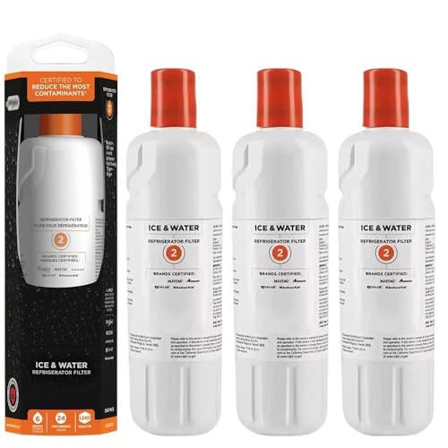 Kühlschrank-Wasserfilter Ersetzen, Kompatibel Mit Whirlpool, Filter 2, EDR2RXD1 For Element W10413645A WRF989SDAB(3pcs) von NJIRGOXS