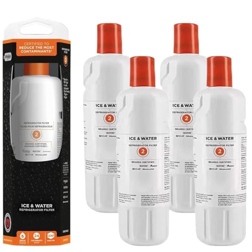 Kühlschrank-Wasserfilter Ersetzen, Kompatibel Mit Whirlpool, Filter 2, EDR2RXD1 For Element W10413645A WRF989SDAB(4pcs) von NJIRGOXS