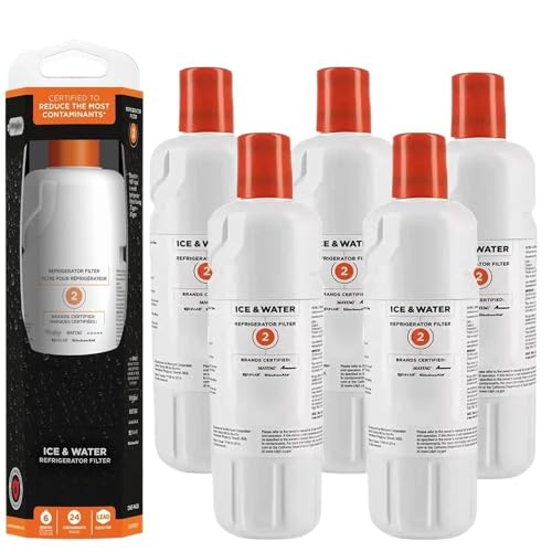 Kühlschrank-Wasserfilter Ersetzen, Kompatibel Mit Whirlpool, Filter 2, EDR2RXD1 For Element W10413645A WRF989SDAB(5pcs) von NJIRGOXS