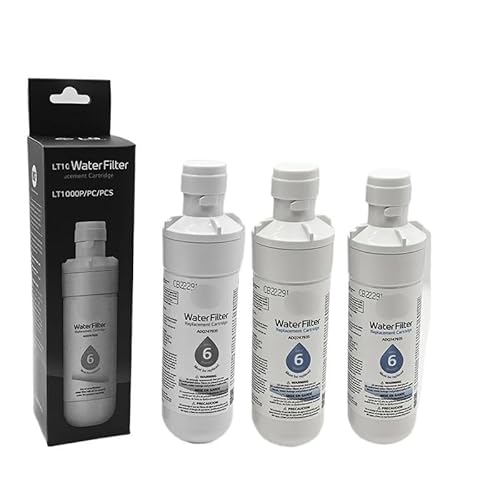 Kühlschrank-Wasserfilterzubehör, Kompatibel Mit LG, LT1000P, Kompatibel Mit ADQ74793501, ADQ74793502, MDJ64844601, AGF80300704, ADQ75795105(3pcs) von NJIRGOXS