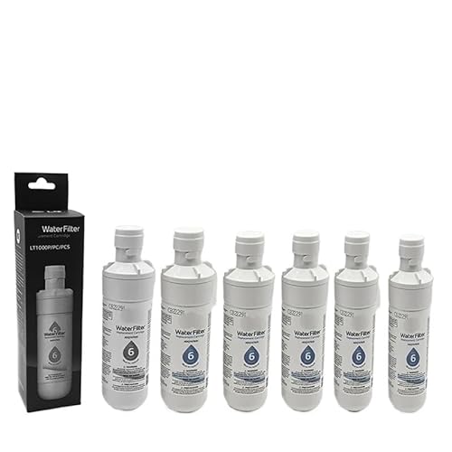 Kühlschrank-Wasserfilterzubehör, Kompatibel Mit LG, LT1000P, Kompatibel Mit ADQ74793501, ADQ74793502, MDJ64844601, AGF80300704, ADQ75795105(6pcs) von NJIRGOXS