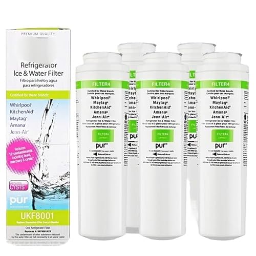 UKF8001-Ersatz, Kompatibel Mit Maytag, UKF8001, EDR4RXD1, Filter 4, Kompatibel Mit Kenmore, 46-9005, Kühlschrank-Wasserfilter(5pcs) von NJIRGOXS