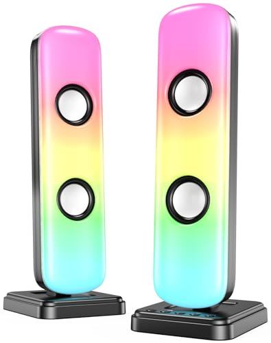 NJSJ Computer-Lautsprecher für Desktop, 20 W Hi-Fi-Stereo-Gaming-Lautsprecher PC-Lautsprecher für Laptop, Monitore NJSJ Computer-Lautsprecher für Desktop, 20 W Hi-Fi-Stereo-Gaming-Lautsprecher PC-Lautsprecher für Laptop, Monitore von NJSJ