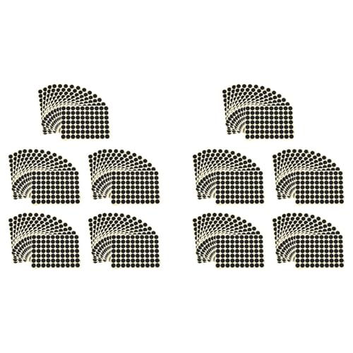 NJTHNTJR 10Satz 19Mm Circles Round Code Stickers Selbstklebende Klebeetiketten Schwarz von NJTHNTJR
