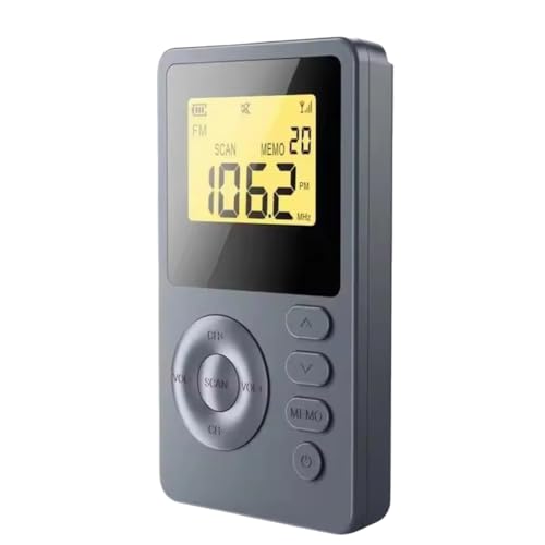 NJTHNTJR FM/AM Mini-Radio Broadcast-Gerät Digital Player Kleine Tasche Stereo Kopfhörer Stil Multi-Band FM Radio von NJTHNTJR