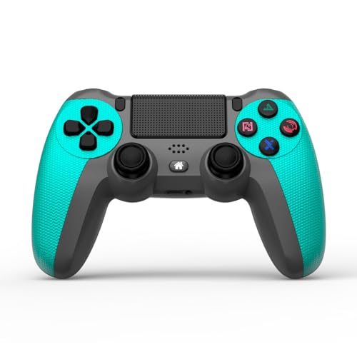 NK Controller für PS4 / PS3 / PC/Handy, kabellos, mit Dualshock, 6-Achsen-Erkennungsfunktion, LED-Licht, Touch-Panel, Kopfhörereingang, Ladekabel im Lieferumfang enthalten, Blau von NK