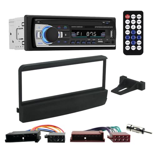 NK Pack Autoradio — 1 DIN — 4 x 40 W mit Ford/Mazda-kompatiblem Installationszubehör — Bluetooth 5.0, Dual-USB-Schnellladung, AUX-In, MP3, FM, Freisprecheinrichtung, Fernbedienung, iOS und Android von NK