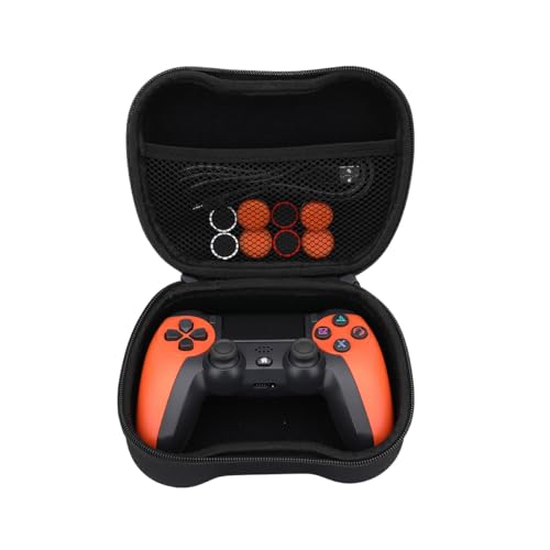 NK Pack PS4 / PS3 / PC/Wireless Mobile Controller - Wireless Controller, Dualshock, 6 Achsen, Touchpad, Kopfhörereingang, Ladekabel, 8 x Joystick Grips, Controller-Hülle - Orange von NK