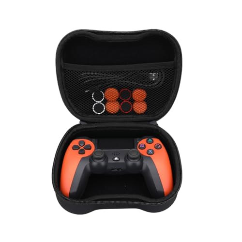NK Pack PS4 / PS3 / PC/Wireless Mobile Controller - Wireless Controller, Dual Shock, 6 Axis, Touchpad, Headphone Input, Charging Cable, 8 x Joystick Grips, Controller Case - Orange Pack von NK