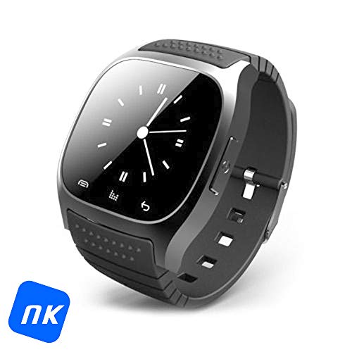 NK SmartWatch SW3139 Smartwatch, 0,5 g, Display 1,4 Zoll, Touchscreen, 230 mAh, Auflösung 128 x 128, Lautsprecher, Mikrofon, Bluetooth 4.0, Android, Schwarz von NK