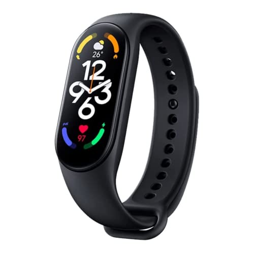 NK Xiaomi Smart Miband 7 Aktivitätsarmband, wasserdicht 5 ATM, Frequenzüberwachung, App Mi Fit, AMOLED-Display, 180 mAh, 12 Trainingsmodi, Schwarz von NK