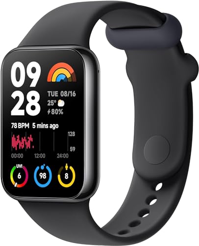 Xiaomi Mi Smart Band 8 Pro Aktivitäts-Tracker, 4,4 cm (1,74 Zoll) AMOLED-Display, leicht und ultradünn, 9,99 mm, 150 Sportmodi, SpO2, 5 ATM, Akku bis zu 14 Tage, Schwarz von NK