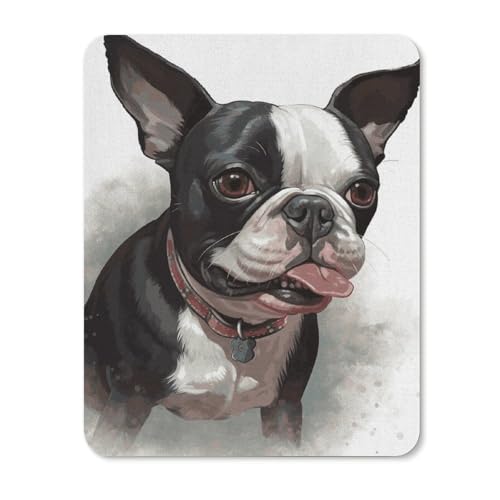 Mauspad mit rutschfester Gummiunterseite, Boston Terrier, wasserdichtes Gaming-Mauspad für Computer, Gamer, Büro, Zuhause Mauspad mit rutschfester Gummiunterseite, Boston Terrier, wasserdichtes Gaming-Mauspad für Computer, Gamer, Büro, Zuhause von NKJJSTES
