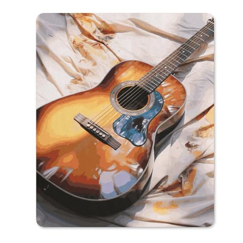 Mauspads mit rutschfester Gummiunterseite, Aquarell-Akustikgitarre, wasserdicht, Gaming-Mauspad für Computer, Gamer, Büro, Zuhause Mauspads mit rutschfester Gummiunterseite, Aquarell-Akustikgitarre, wasserdicht, Gaming-Mauspad für Computer, Gamer, Büro, Zuhause von NKJJSTES