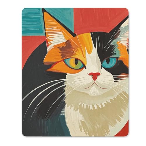 Mauspads mit rutschfester Gummiunterseite, moderne Kunst, Katze, wasserdicht, Gaming-Mauspad für Computer, Gamer, Büro, Zuhause Mauspads mit rutschfester Gummiunterseite, moderne Kunst, Katze, wasserdicht, Gaming-Mauspad für Computer, Gamer, Büro, Zuhause von NKJJSTES