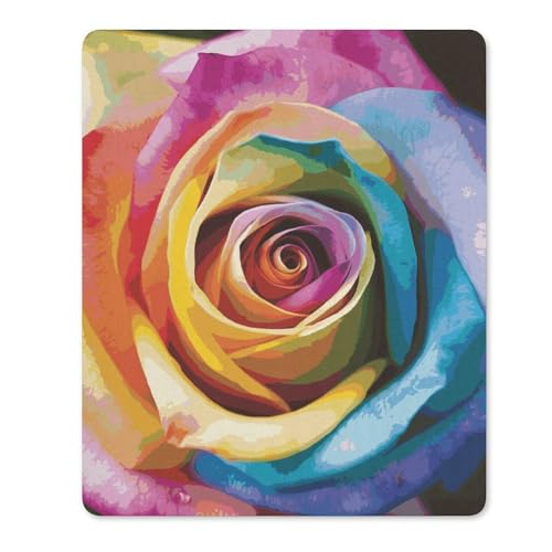 Mauspads mit rutschfester Gummiunterseite, wasserdicht, Gaming-Mauspad mit Regenbogen-Rose, für Computer, Gamer, Büro, Zuhause Mauspads mit rutschfester Gummiunterseite, wasserdicht, Gaming-Mauspad mit Regenbogen-Rose, für Computer, Gamer, Büro, Zuhause von NKJJSTES