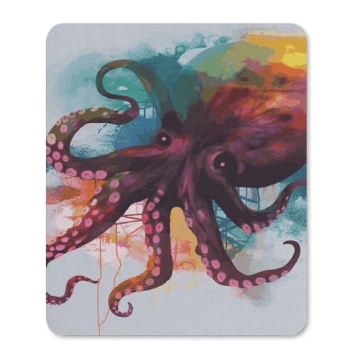 Mauspads mit rutschfester Gummiunterseite, wasserdicht, abstrakt, bunt, Oktopus-Mauspad für Computer, Gamer, Büro, Zuhause Mauspads mit rutschfester Gummiunterseite, wasserdicht, abstrakt, bunt, Oktopus-Mauspad für Computer, Gamer, Büro, Zuhause von NKJJSTES