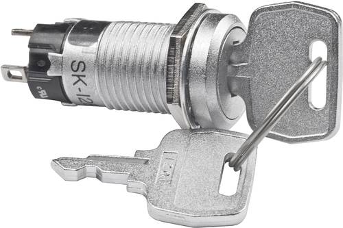 NKK Switches SK13DAW01 SK13DAW01 Schlüsselschalter 250 V/AC 1A 1 x Ein/Aus/Ein 2 x 45° 1St. von NKK Switches