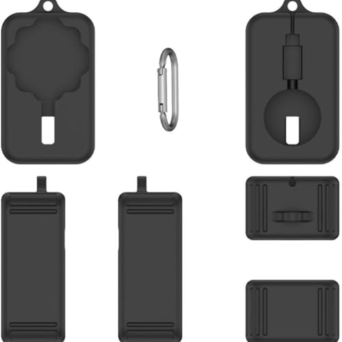 Silikon-Ladegerät-Schutzhülle 4, weiche Schutzhülle kratzfestes, elastisches Silikon intelligenter Ladeständer, Aufbewahrungsbox vor Abnutzung und Kratzern (Schwarz) von NMJHEVX