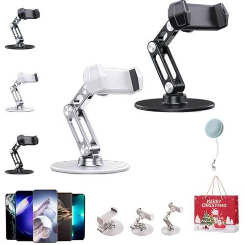 NNBWLMAEE Qoo Phone Stand, Fully Adjustable Foldable Desktop Phone Holder, Adjustable Height and Angle Phone Stand for Desk Foldable Holder, with Phone 14 13 12 Pro Xs Xs Max Xr X 8 (2PCS,D) von NNBWLMAEE