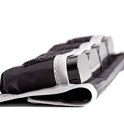 DSLR-Batteriehalter Aufbewahrungstasche (4 Taschen) für AA/AAA Akku und Canon LP-E6 LP-E8 LP-E10 LP-E12, Nikon EN-EL14 EN-EL15, Sony NP-FW50 NP-F550 NP-FM500H usw von NO1ACCESSORY