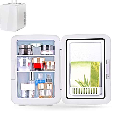 NOALED 10-Liter-Kosmetikkühlschrank, Mini-Kühlschrank für Autos und Haushalt, dreischichtige Lagerung von Hautpflegeprodukten im Sandwich-Design. (12V/220V) von NOALED