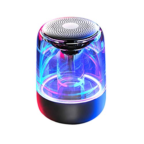 NOALED Bluetooth-Lautsprecher, mehrfarbiges Licht, 360°-Stereosound, dimmbare mehrfarbige RGB-LED-Lampe, Freisprechfunktion, Aufladen über USB, integriertes Mikrofon für Zuhause und Partys von NOALED
