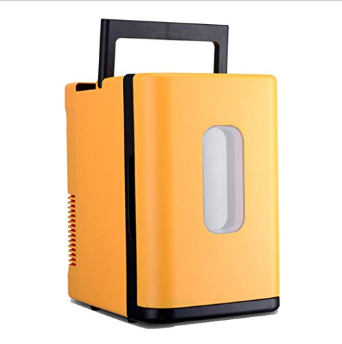 NOALED Kühlbox-Autokühlschrank, 10-Liter-Autokühlschrank, 12 V 24 V, Temperaturkontrollbox für große LKWs, Minikühlschrank (Farbe: Gelb) (Gelb) von NOALED