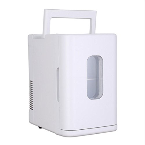 NOALED Kühlbox-Autokühlschrank, 10-Liter-Autokühlschrank, 12 V 24 V, Temperaturkontrollbox für große LKWs, Minikühlschrank (Farbe: Gelb) (Weiß) von NOALED