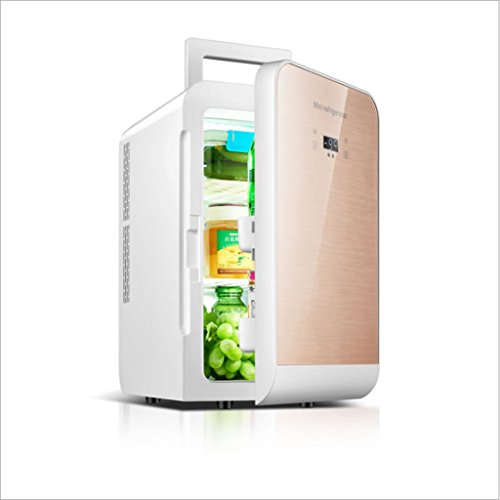 NOALED Kühlbox-Autokühlschrank, 20-Liter-Autokühlschrank, tragbarer Mini-Kühlschrank, AC- und DC-Hotspot-System, Thermostat, Medikamentenaufbewahrung, Kosmetikkühlschrank (Farbe: Gold) (G von NOALED