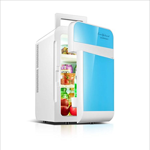 NOALED Kühlbox-Autokühlschrank, 20-Liter-Autokühlschrank, tragbarer Minikühlschrank, 12-V-Gleichstromversorgung, Thermostat, Kühler. (Farbe: Gold) (Blau) von NOALED
