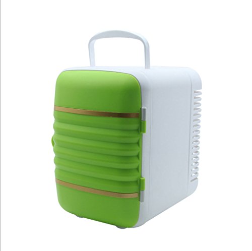 NOALED Kühlbox-Autokühlschrank, 4-Liter-Autokühlschrank, 12 V 24 V, Temperaturkontrollbox für große LKWs, Minikühlschrank (Farbe: Rosa) (Grün) von NOALED