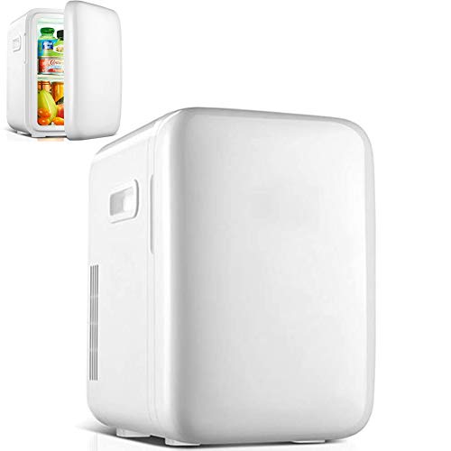 NOALED Tragbarer 10-Liter-Kosmetikkühlschrank/Minikühlschrank mit großem Fassungsvermögen, doppellagiger Lagerraum + Aufbewahrungskorb, für Schlafzimmer, Auto und Bar. (220V/12V), von NOALED