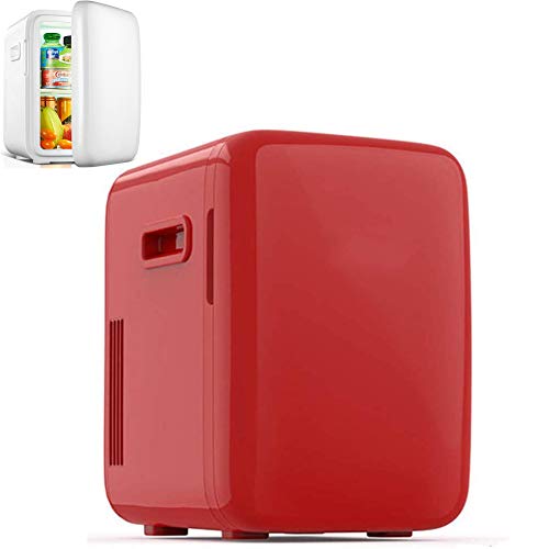 NOALED Tragbarer 10-Liter-Kosmetikkühlschrank/Minikühlschrank mit großem Fassungsvermögen, doppellagiger Lagerraum + Aufbewahrungskorb, für Schlafzimmer, Auto und Bar. (220V/12V), von NOALED