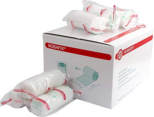 NOBAFIX Elastische Mullbinden, 20 Stück, 10 cm x 4 m von NOBA
