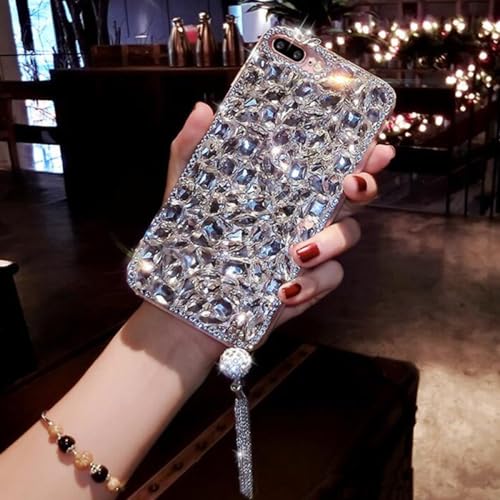 Für Samsung Galaxy S10 S20 Plus S21 FE S22 23Ultra Note10 Note20 Luxus Glitzer Kristall Diamant Strass Handyhülle,Z5,Für Galaxy S23 Plus von NOBAA