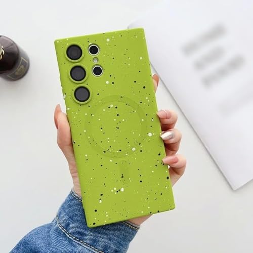 NOBAA Matte Kameraobjektiv-Schutzhülle für Samsung Galaxy S21 S22 S23 S20 Ultra Plus Note 20 Telefon kabellose Ladeabdeckung, grün, für S23Plus von NOBAA