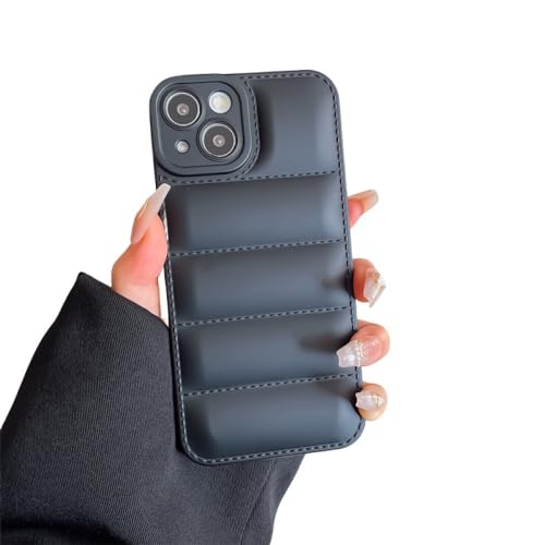 NOBAA Die Puffer Liquid Silikon stoßfeste Hülle für iPhone 15 14 13 12 11 Pro X XS XR Max 8 7 Plus SE Daunenjacke Bumper Cover, Schwarz, für iPhone 15 NOBAA Die Puffer Liquid Silikon stoßfeste Hülle für iPhone 15 14 13 12 11 Pro X XS XR Max 8 7 Plus SE Daunenjacke Bumper Cover, Schwarz, für iPhone 15 von NOBAA