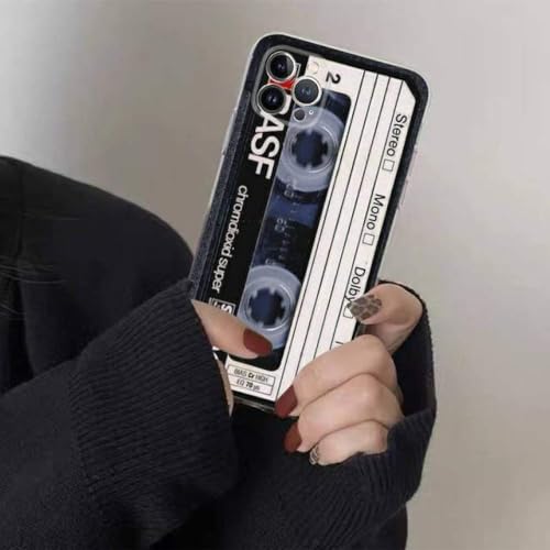 NOBAA Kassetten-Telefonhülle für iPhone 14 11 12 13 Mini Pro XS Max Cover 6 7 8 Plus X XR SE 2020 Funda Shell, A10, für iPhone 14 Pro von NOBAA