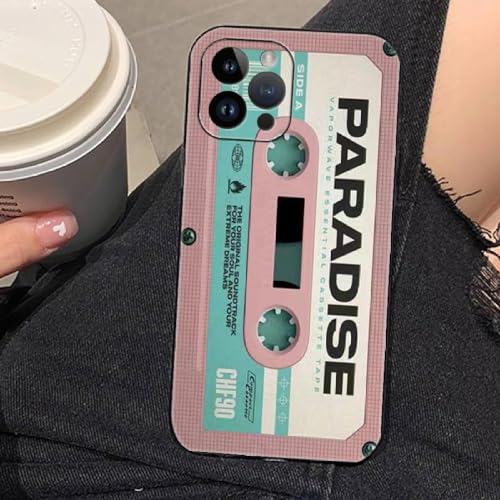 NOBAA Retro magnetische Radiokassetten-Telefonhülle für iPhone 15 14 Pro Max 11 12 13 Pro Max Mini XS X XR 6S 7 8 14 15 Plus SE Cover, C6, für iPhone 14 von NOBAA