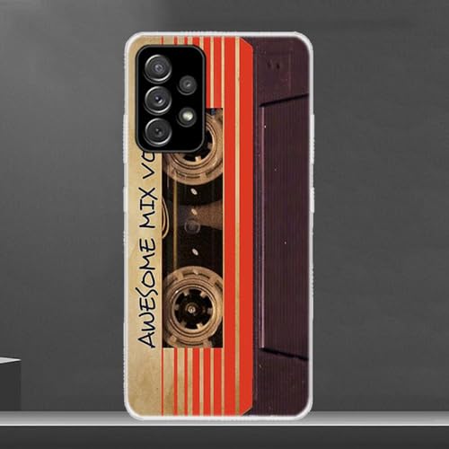 Retro Side Old Tape Kassette Handyhülle für Samsung Galaxy A12 A13 A14 A22 A23 A24 A32 A33 A34 A52 A53 A54 A72 A73 A02S, C5, für A52s 5G von NOBAA
