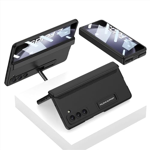 Schutzhülle mit magnetischem Scharnier für Samsung Galaxy Z Fold 3 4 5 Hüllen, inklusive stoßfester Hartschale für Samsung Z Fold3 Fold 4 5 5G, Schwarz, für Z Fold 4 von NOBAA