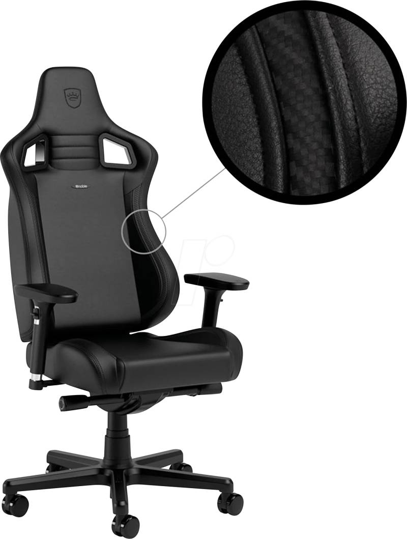 NBL-ECC-PU-BLA - noblechairs EPIC Compact Gaming Stuhl  - schwarz/carbon von NOBLECHAIRS