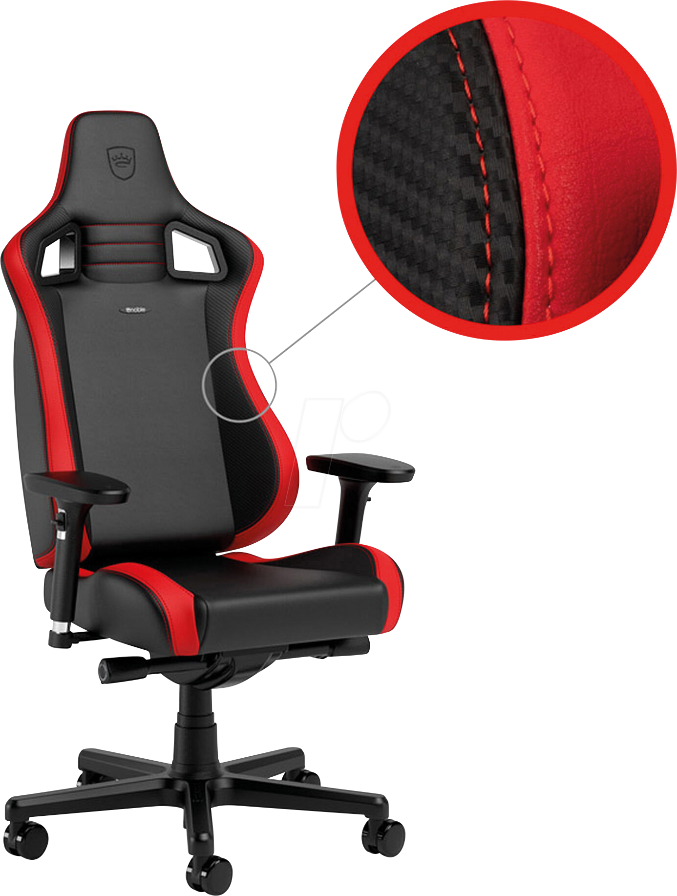 NBL-ECC-PU-RED - noblechairs EPIC Compact Gaming Stuhl - schwarz/carbon/rot NBL-ECC-PU-RED - noblechairs EPIC Compact Gaming Stuhl - schwarz/carbon/rot von NOBLECHAIRS